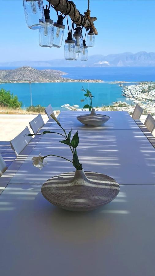 Villa Estee, Luxury Villa With Private Infinity Pool And Jacuzzi Eloúnda Exterior foto