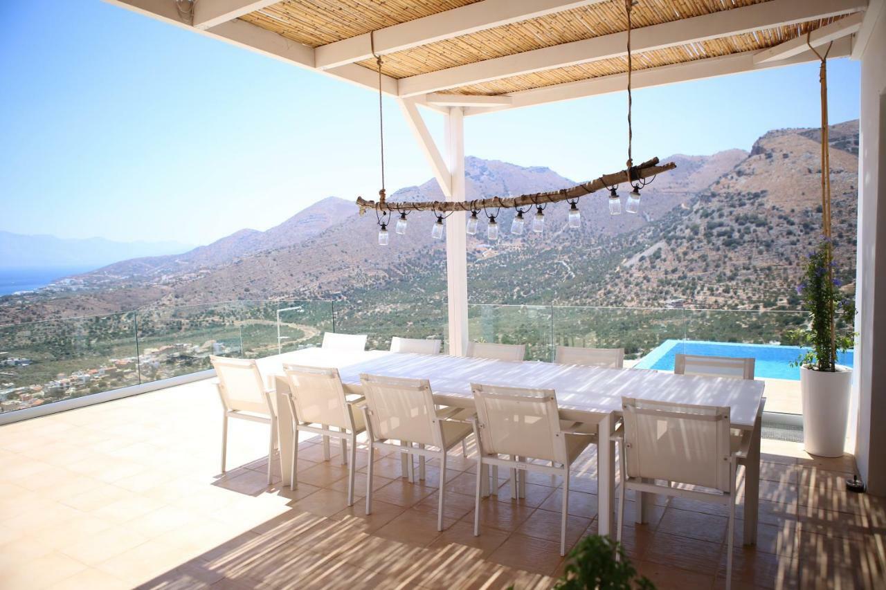 Villa Estee, Luxury Villa With Private Infinity Pool And Jacuzzi Eloúnda Exterior foto